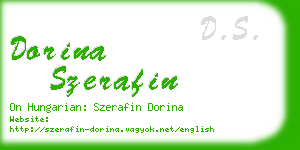 dorina szerafin business card